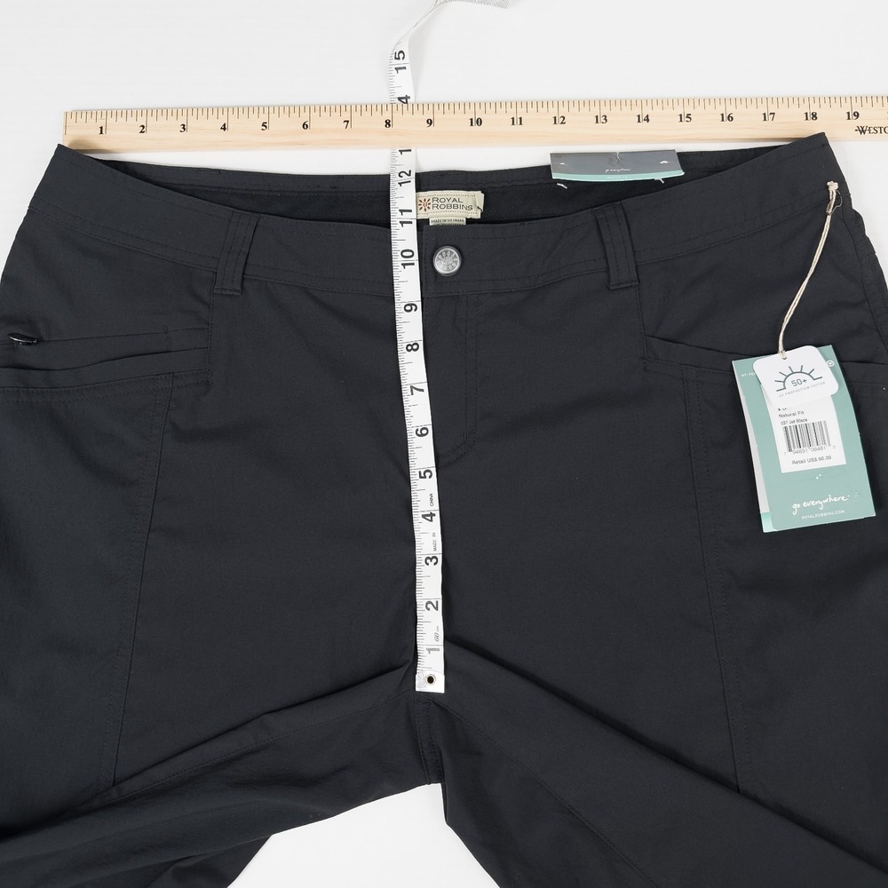 Royal Robbins Discovery Bermuda Shorts Womens 16 Black Nylon Hiking Outdoors - Picture 5 of 16